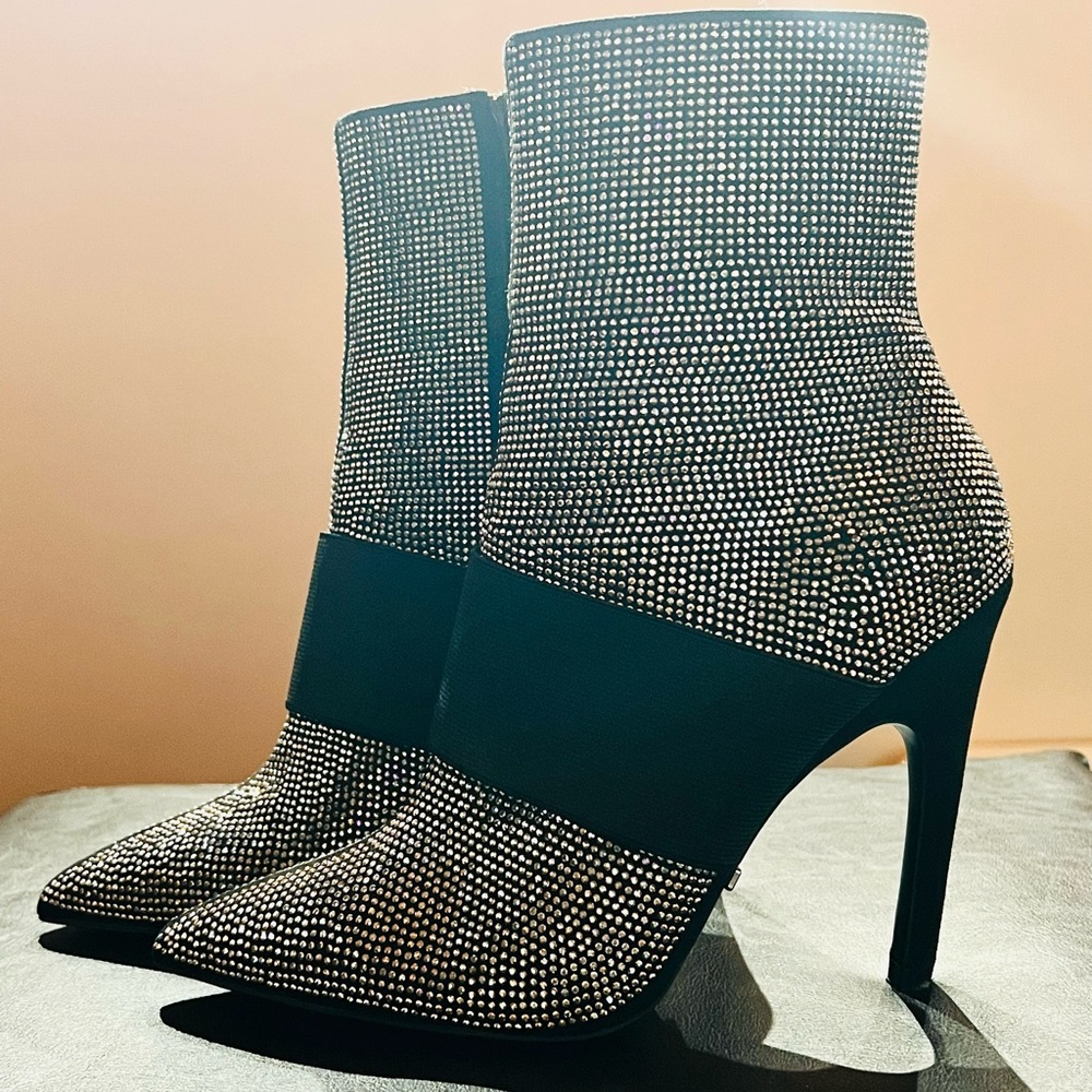 Topshop Stylish Rhinestone Ankle Boots size 37